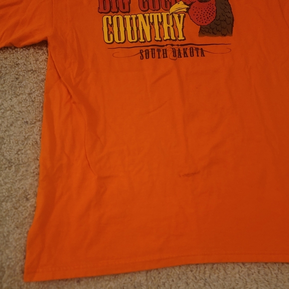 Orange Rooster Country South Dakota Graphic T-Shirt Men’s Large - Picture 3 of 8